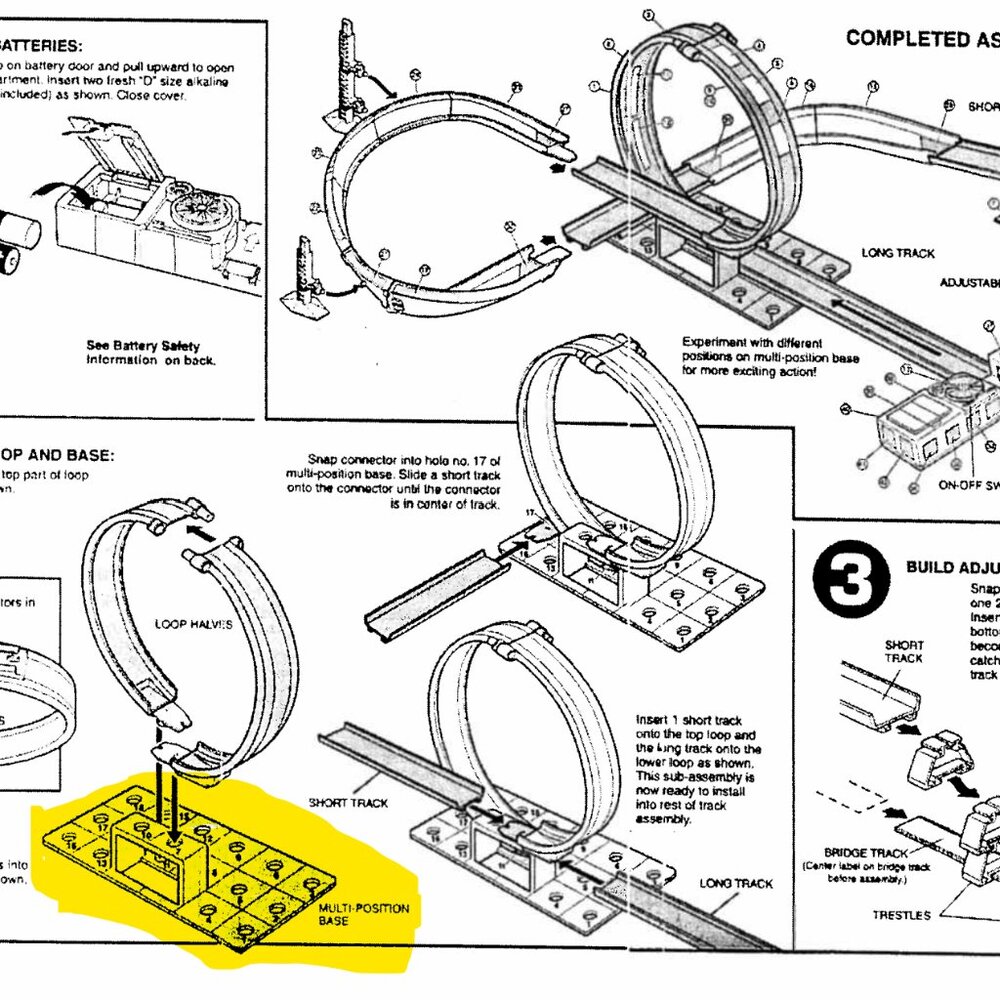 Hot Wheels - Multi-position base replacement 1970